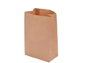 Flexo Print Brown Kraft Paper Bag Lightweight Portable Supermarket Shopping Use