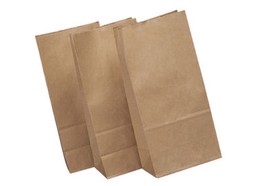Recyclable White Or Brown Kraft Paper Bag Reusable  7 Colors Custom Logo Printed
