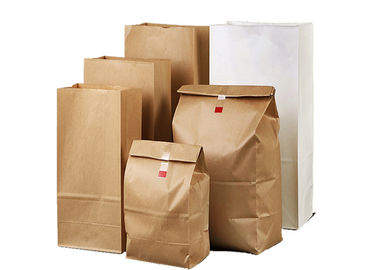 Flat Brown Kraft Heat Seal Bags  Customized Size Food Grade Delicate Flexo Print