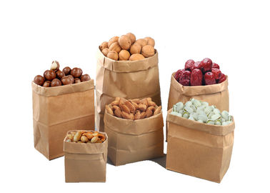 Flat Brown Kraft Heat Seal Bags  Customized Size Food Grade Delicate Flexo Print