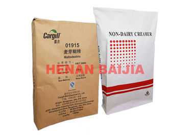 Block Bottom Kraft Heat Seal Bags Water Proof Non Slip Surface Portable Easy To Carry
