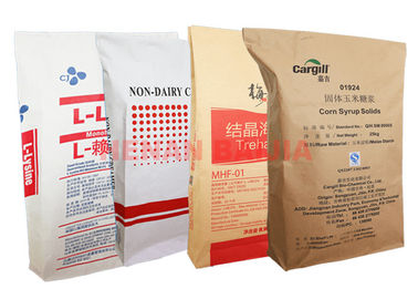Flexo Print 7 Color Multi Wall Paper Sacks Clear Text Customized Size And Printing