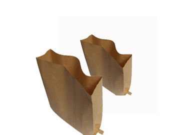 Food Grade Multiwall Kraft Paper Bags Coffee Package Brown Color With Open Mouth