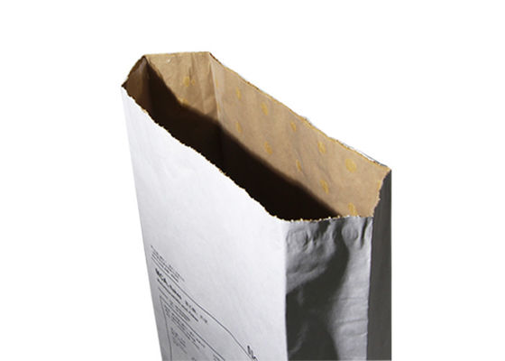 Reusable Square Bottom Multiwall Kraft Paper Bags Anti Slip Surface Treatment