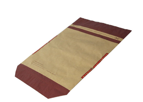Reusable Square Bottom Multiwall Kraft Paper Bags Anti Slip Surface Treatment