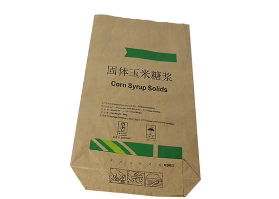 Square Bottom Custom Printing Biodegradable Paper Bag For Packaging Corn Starch