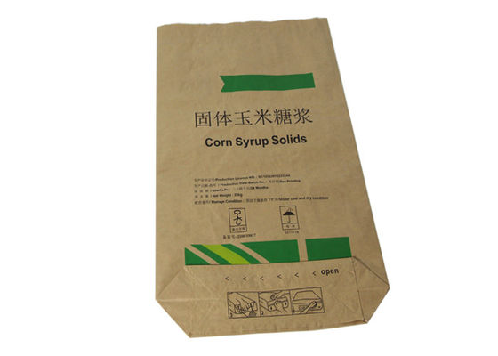 Custom Capacity 1-4 Layers Square Bottom Paper Bags Food Powder packaging