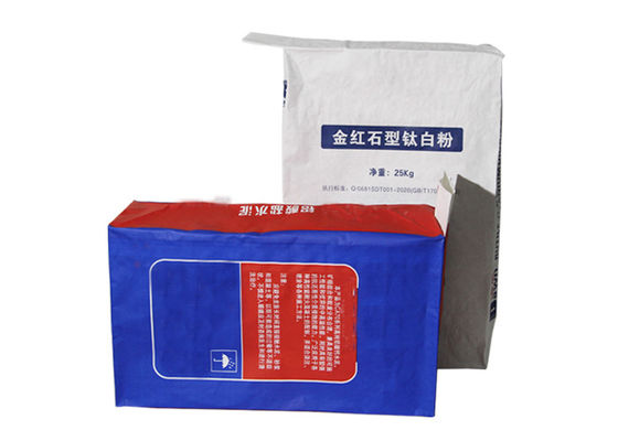 25kg Large Size Multiwall Kraft Paper Bags For Packaging Chemical Material