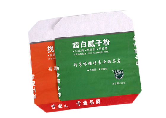 20KG 25KG Pasted Valve Multiwall Kraft Paper Bags Chemical Industry Cement Mortar