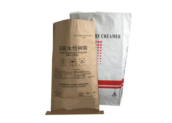 block bottom Pe Film Kraft paper Packaging Bags paper sack industrial use