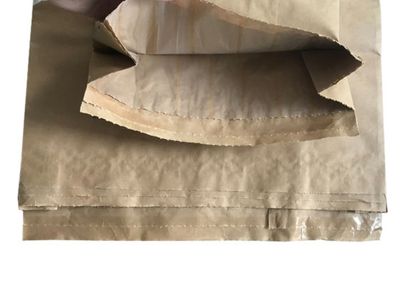 25KG Multiwall Kraft Paper Bags Pinch Bottom For Powder Material Packaging