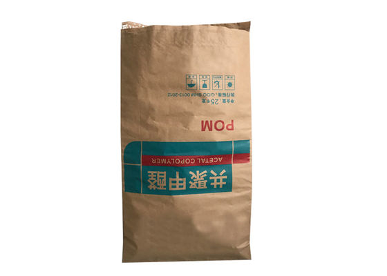 Custom Printing 20KG Pasted Open Mouth Paper Sack With Pinch Bottom