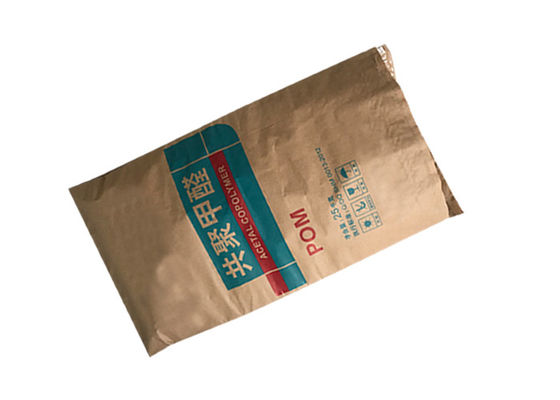Custom Logo M Fold Heat Sealed Paper Bags With Food Grade PE Coating