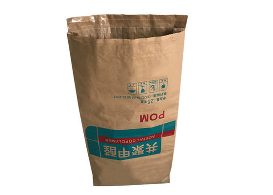 Recycled Pasted Trapezoidal 120gsm Sewn Open Mouth Bags Pinch Bottom