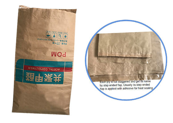 Recycled Pasted Trapezoidal 120gsm Sewn Open Mouth Bags Pinch Bottom