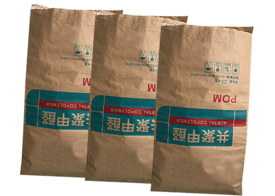 Custom Printing 20KG Pasted Open Mouth Paper Sack With Pinch Bottom