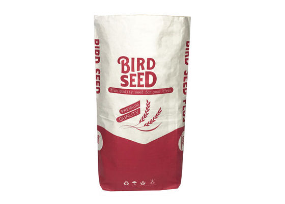 Fish Meal Seed 30kg Multiwall Kraft Paper Bags CMYK Printing