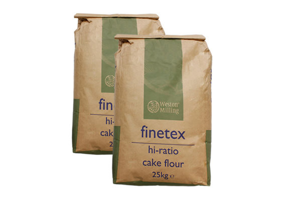 Food Grade Packaging Flour Paper Bag 10kg 15kg 20kg Pinch Bottom White Or Brown