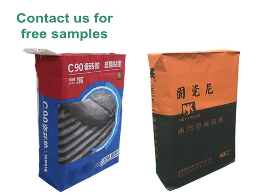 Bio - Degradable Kraft Paper Valve Bag Industrial Use For Gypsum Plaster