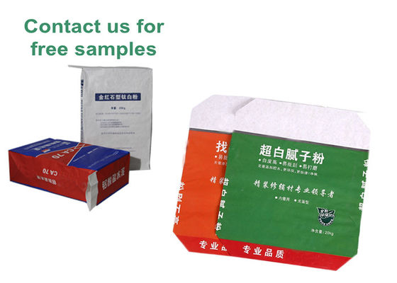 Bio - Degradable Kraft Paper Valve Bag Industrial Use For Gypsum Plaster