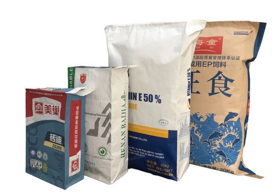 Eco- Friendly Recycled Multiwall Kraft Paper Bag Food Grade Wheat Flour Paper Bag