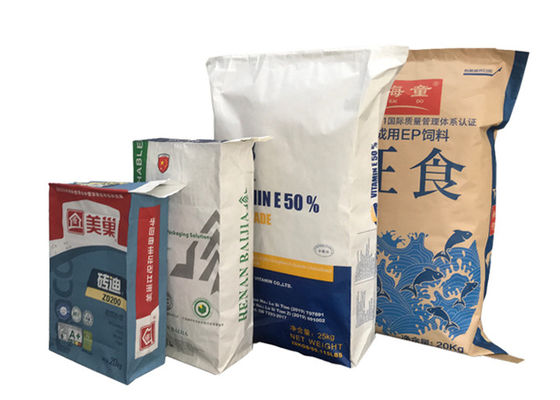 10kg 20kg 25kg 50kg Industrial Use Valve Craft Paper Bags For Food Feed Stuff