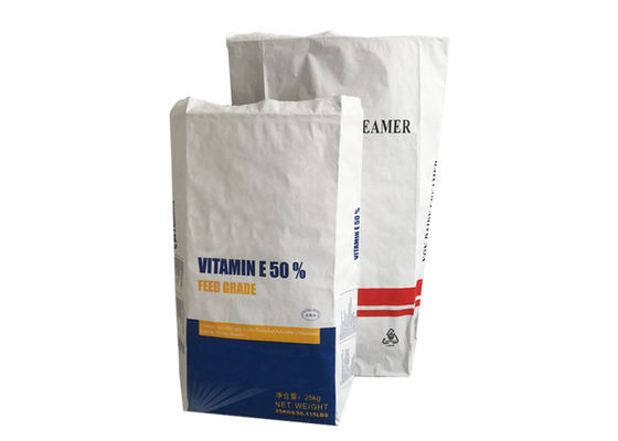 15kg Potato Starch Paper Sack Recycled Paper Bag For Flour Rice Seasoning Powder