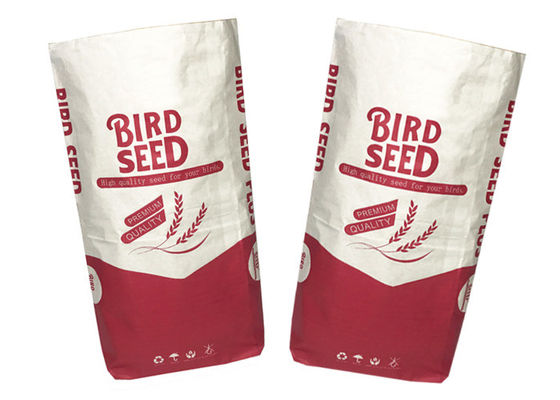 15kg Potato Starch Paper Sack Recycled Paper Bag For Flour Rice Seasoning Powder