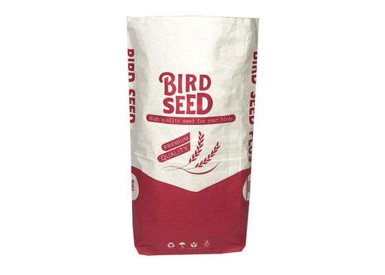 25kg Brown Multiwall Paper Bags Recycled Rice Kraft paper Sacks