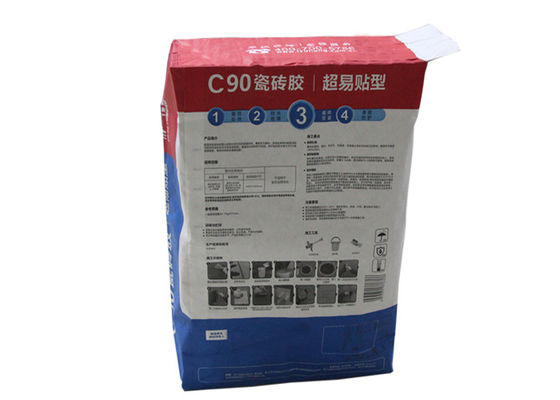 Custom Polypropylene Paper Valve AD STAR Bag 25kg For Tile Adhesive Packaging