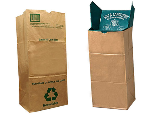 Large Biodegradable Lawn Leaf Paper Bags Paper Trash Compostable Yard Waste Paper Bag