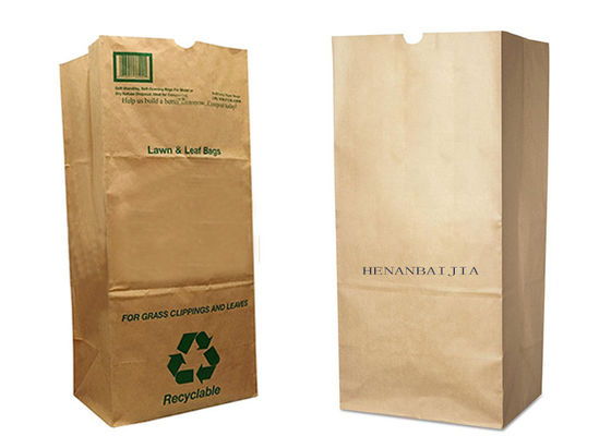 Kraft Brown Lawn Paper Bags Biodegradable Easy Opening
