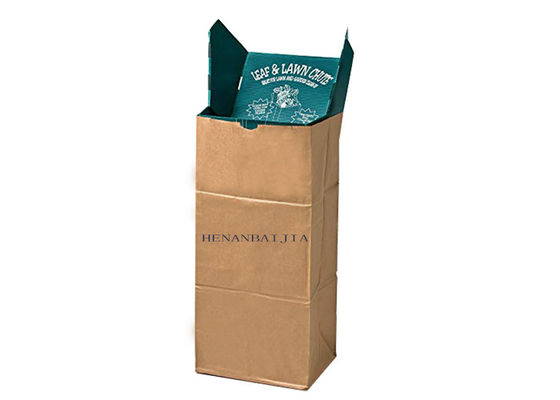 Biodegradable Heavy Duty Garden Waste Lawn Paper Bags For Packaging Lawn And Leaf