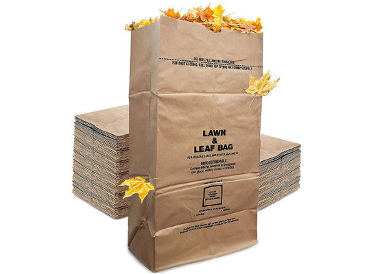 Kraft Brown Lawn Paper Bags Biodegradable Easy Opening
