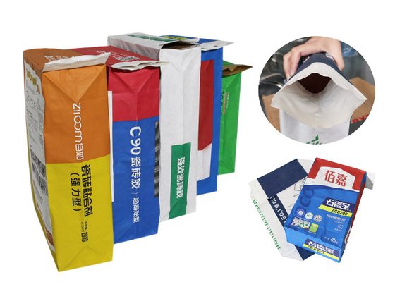 Kraft Paper Wheat Flour Packaging Bag 10Kg 25kg 50kg Multiwall Moisture Protection Food Grade