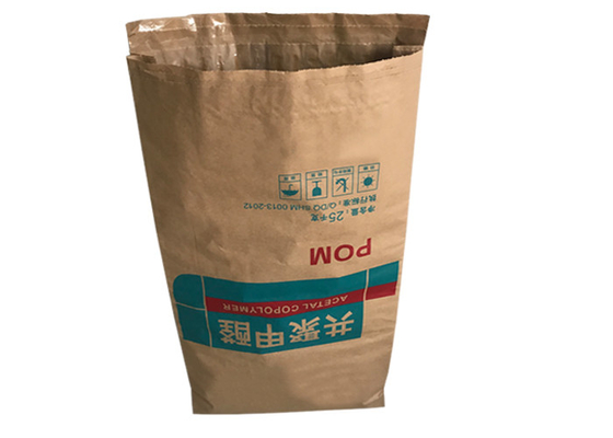 Flexo Printing Industrial Paper Bags 20KG 25kg For Pigeon Poultry Fish Feed Seed