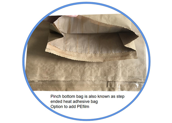 Biodegradable Multiwall Kraft Paper Bags  25kg 50kg Large Capacity Stable Performance