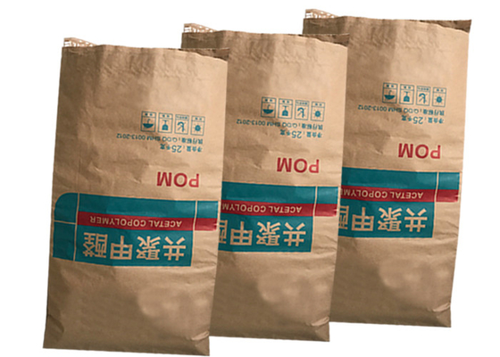 White Brown Kraft Paper Bag Heavy Duty Kraft Paper Bags Heat Seal Closure GMP Standard