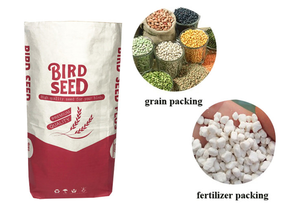 Food Grade Large Size Kraft Paper Bag For Flour Steamed Vermicelli Roll Powder