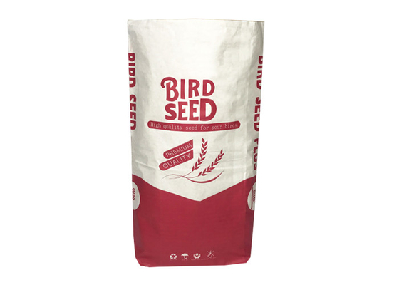 15kg 20kg 25kg Multiwall Kraft Paper Bags Moisture Protection Food Grade