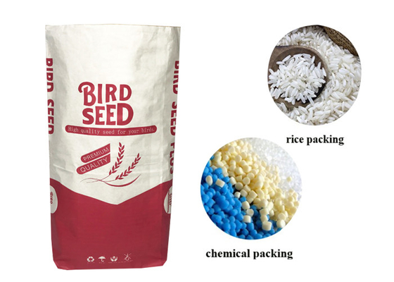 15kg 20kg 25kg Multiwall Kraft Paper Bags Moisture Protection Food Grade