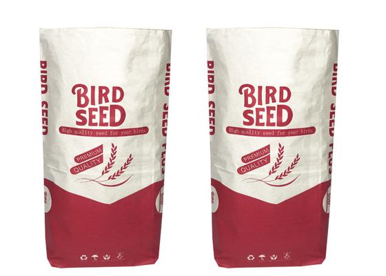 Large Capacity Kraft Paper Bags M Folded 1-3 Layers 20kg Load Bearing Bag