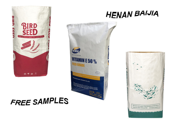 Industry Woven Composite Kraft Paper Bag Recyclable Waterproof 15kg 25kg 3ply