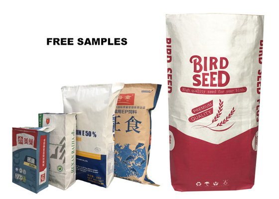 15kg Custom Printed Multiwall Kraft Paper Bag Valve Sack For Cement Paper Pack