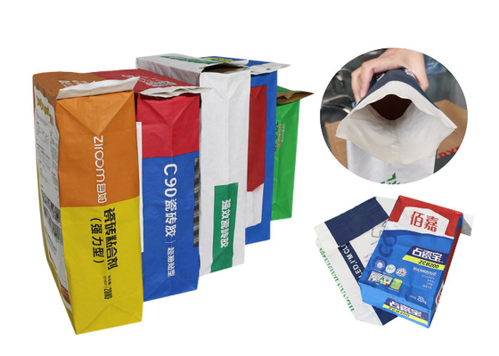 Custom Polypropylene Paper Valve AD STAR Bag 25kg For Tile Adhesive Packaging