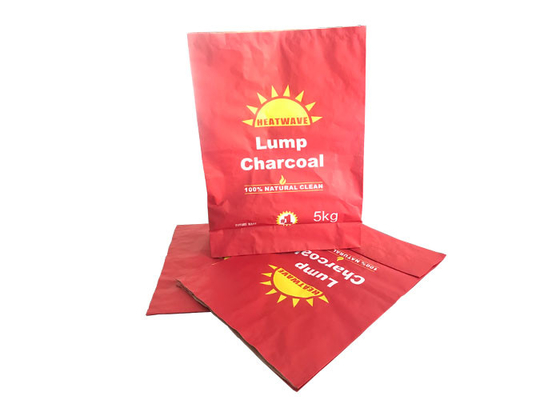 Customized Kraft Paper Bag For Firebrand BBQ Charcoal Hardwood Sawdust Briquette