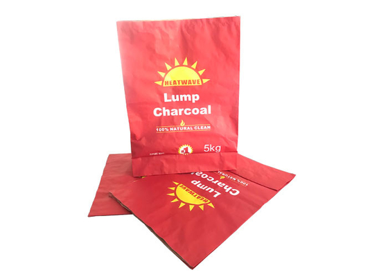 Charcoal Multiwall Kraft Paper Bags Multiple Layer Custom Logo Size