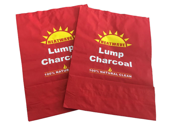 Customized Logo Print Kraft Paper Packing Bags For Charcoal Packing