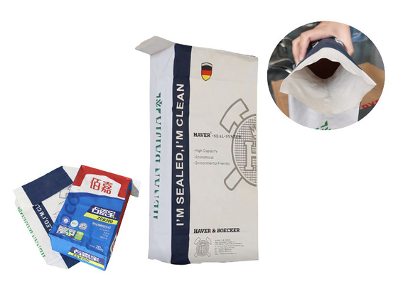 25kg Cement Bag Kraft Paper Valve Bag Ceramic Tile Plastic Packaging
