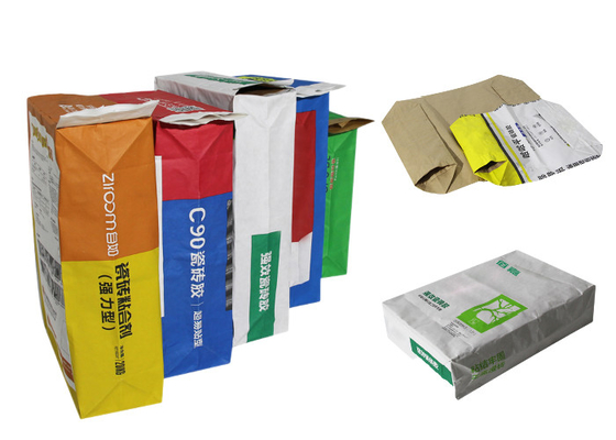 25kg Cement Bag Kraft Paper Valve Bag Ceramic Tile Plastic Packaging
